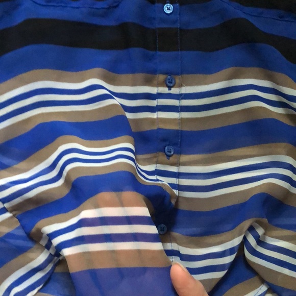Old Navy Striped Button Down Blouse - Picture 2 of 2